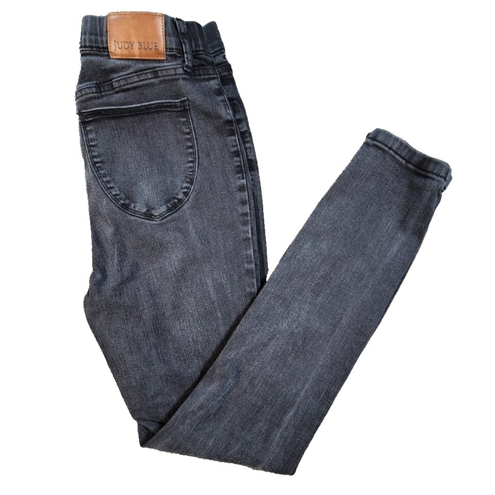 Judy Blue Womens Grey Pull On Skinny Jeans High Waist Denim Leggings Size 9/29